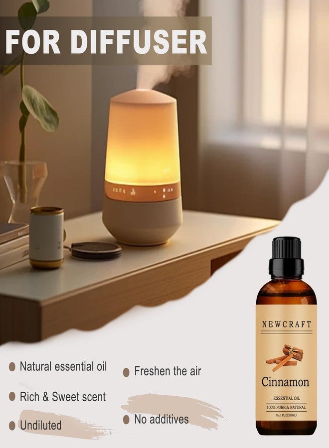 NewCraft Cinnamon Essential Oils, 30ML 100% Pure and Natural Essential Oil with Dropper for Aromatherapy Diffuser - 1 Fl Oz/Cinnamon - Image 2